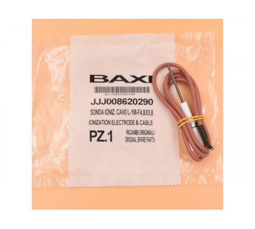 Электрод контроля пламени с кабелем для котлов BAXI Slim (8620290) JJJ008620290 оригинал