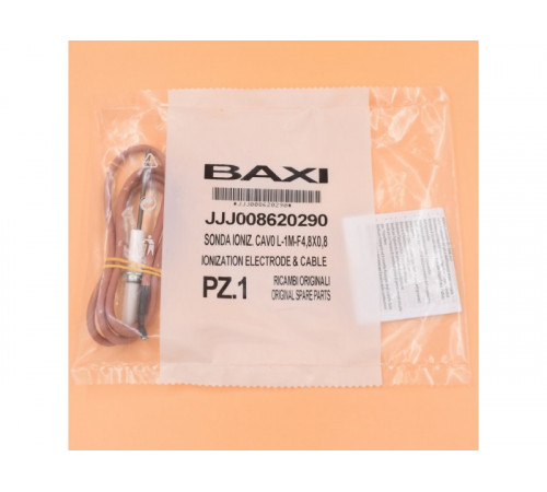 Электрод контроля пламени с кабелем для котлов BAXI Slim (8620290) JJJ008620290 оригинал