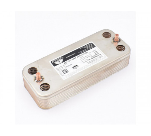 Теплообменник пластинчатый ГВС Zilmet 17B1901430 на 14 пластин для котлов BAXI Eco Classic, Eco Nova (63041310441P.AZ) 6304131044.AZ