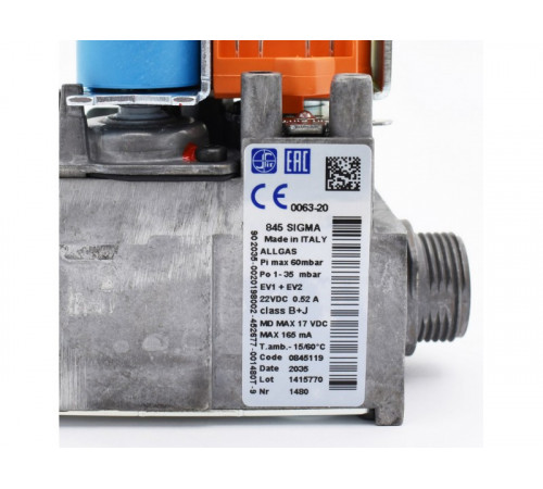 Газовый клапан Sit 845 Sigma 0845119 для котлов Vaillant atmoTEC, turboTEC (0020200723)