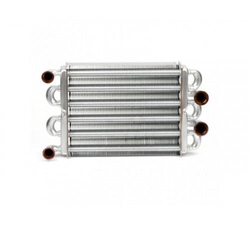 Теплообменник битермический Heatwave для котлов Ferroli Domiproject C 24, F 24 (39819540) 39820060, 37404301