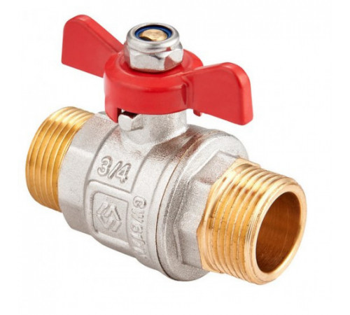 Кран шаровый Premium НН бабочка 1/2" полнопроходной PN40