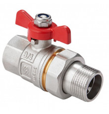 Кран шаровый Premium с полусгоном прямой ВН бабочка 1 1/4" полнопроходной PN40